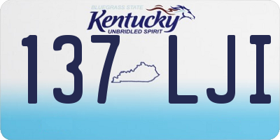 KY license plate 137LJI