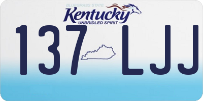 KY license plate 137LJJ