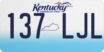 KY license plate 137LJL