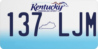 KY license plate 137LJM