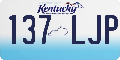 KY license plate 137LJP