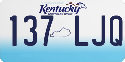 KY license plate 137LJQ