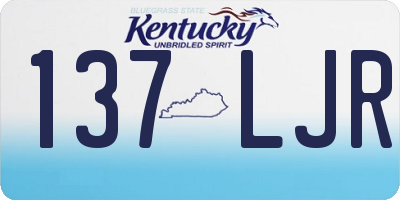 KY license plate 137LJR