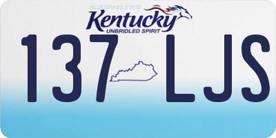 KY license plate 137LJS