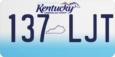 KY license plate 137LJT