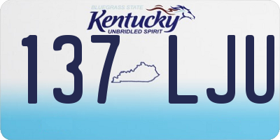 KY license plate 137LJU