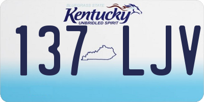 KY license plate 137LJV