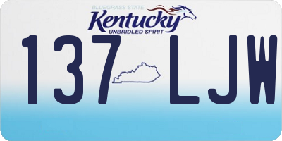 KY license plate 137LJW
