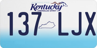 KY license plate 137LJX