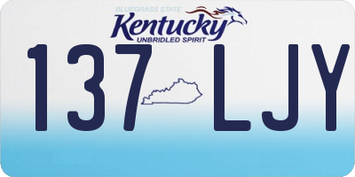 KY license plate 137LJY