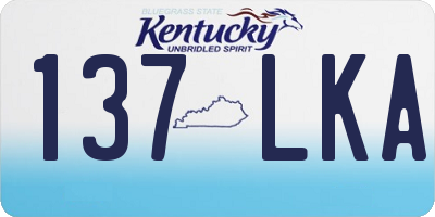KY license plate 137LKA
