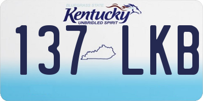 KY license plate 137LKB