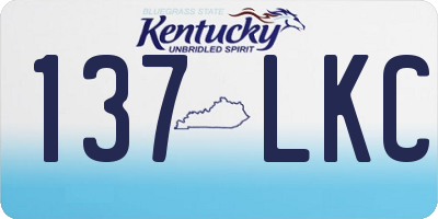 KY license plate 137LKC