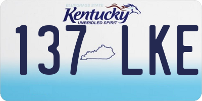 KY license plate 137LKE