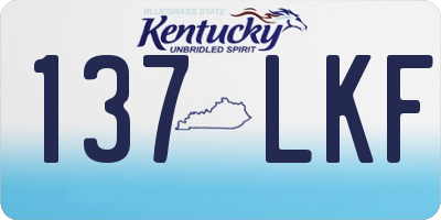 KY license plate 137LKF