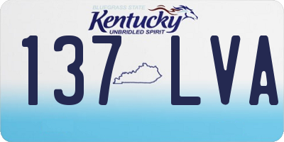 KY license plate 137LVA