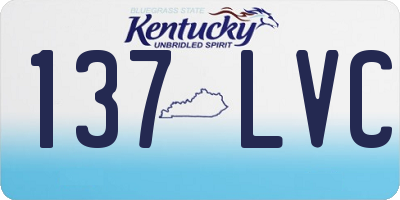 KY license plate 137LVC