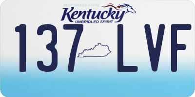 KY license plate 137LVF