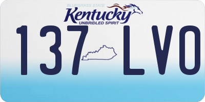 KY license plate 137LVO