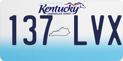 KY license plate 137LVX