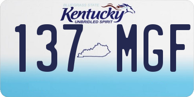 KY license plate 137MGF