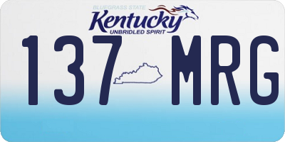KY license plate 137MRG