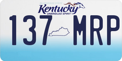 KY license plate 137MRP