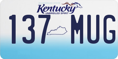 KY license plate 137MUG