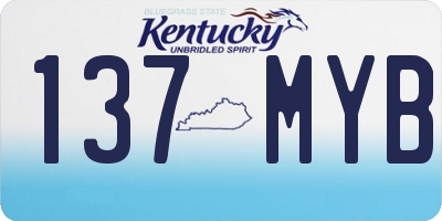 KY license plate 137MYB