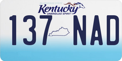 KY license plate 137NAD