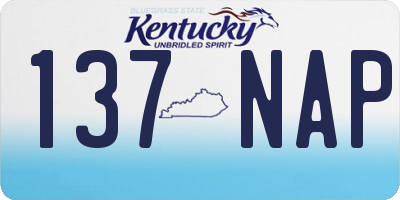 KY license plate 137NAP