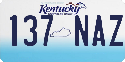 KY license plate 137NAZ