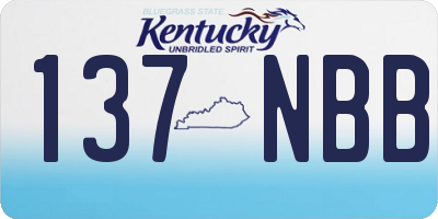 KY license plate 137NBB