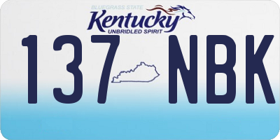 KY license plate 137NBK