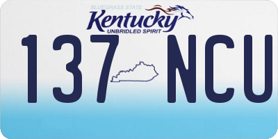 KY license plate 137NCU