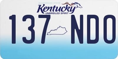 KY license plate 137NDO