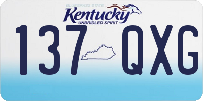 KY license plate 137QXG