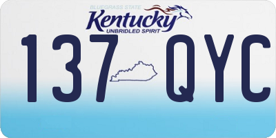 KY license plate 137QYC