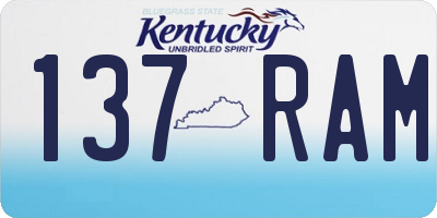 KY license plate 137RAM