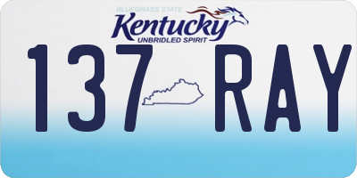 KY license plate 137RAY