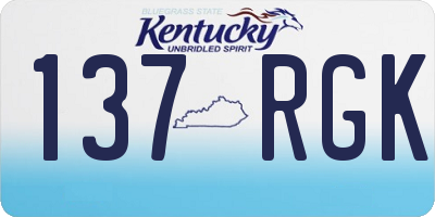 KY license plate 137RGK