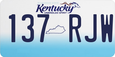 KY license plate 137RJW