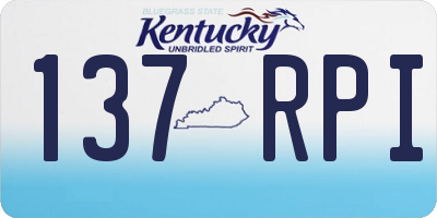KY license plate 137RPI