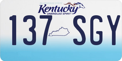 KY license plate 137SGY