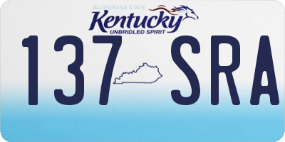 KY license plate 137SRA