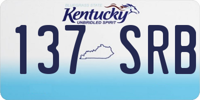KY license plate 137SRB