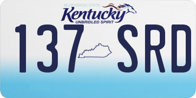 KY license plate 137SRD