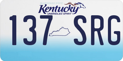 KY license plate 137SRG