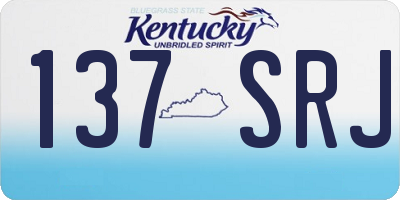 KY license plate 137SRJ
