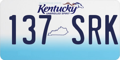 KY license plate 137SRK